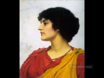  1902 Lienzo - Cabeza de niñas italianas 1902 dama neoclásica John William Godward